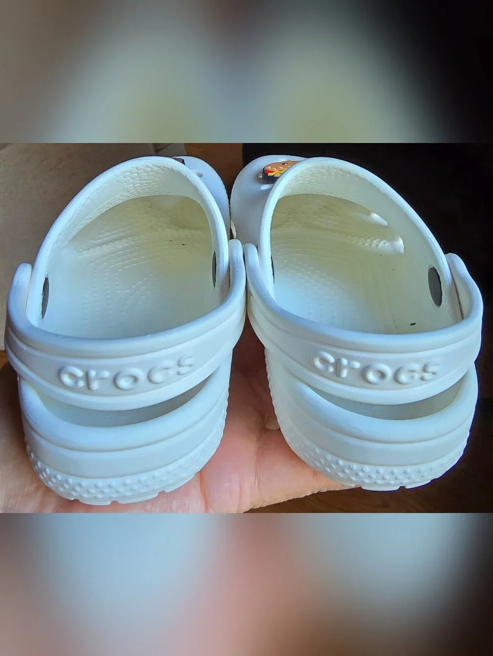 Sz 8 Toddler Kids CROCS CLASSIC White Clogs